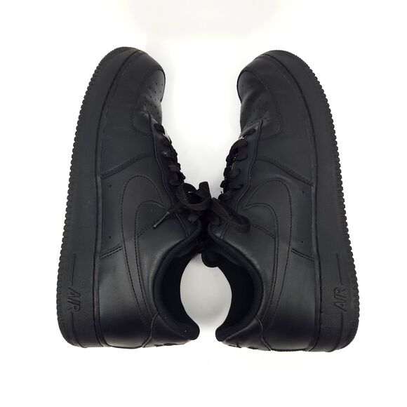 Nike Air Force 1 07 Low Shoes Men Size 12 All Black 315122-001